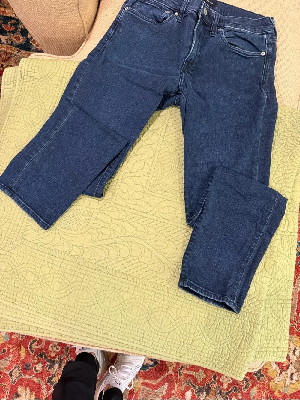 J. Crew Slim Straight Jeans in Deep Blue